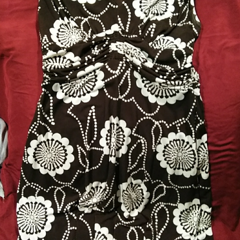 Brown flowered dress
